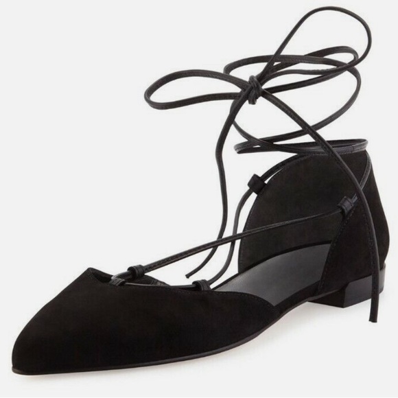 Ballerines Stuart Weitzman Gilligan D'Orsay Lacets Rouge Taille US 6 - Occasion
